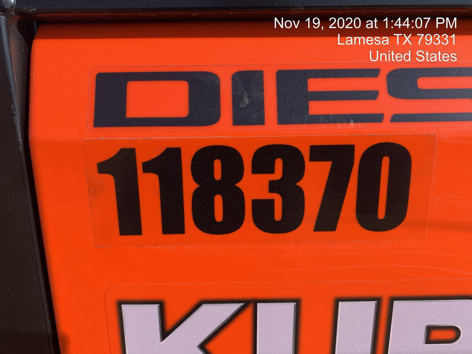 Kubota RTV-X1140W-H Canopy, 4-Seater, Diesel, Windshield Acrylic Clear, LED Strobe, Backup Alarm