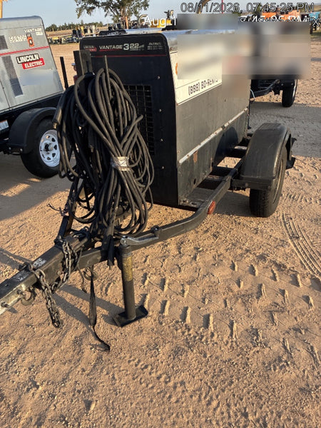 2018 Lincoln Electric Vantage 322 Lincoln Vantage 322 Welder Ready Pak 3 - Vantage 322, Trailer, Fender and light kit, Cable rack