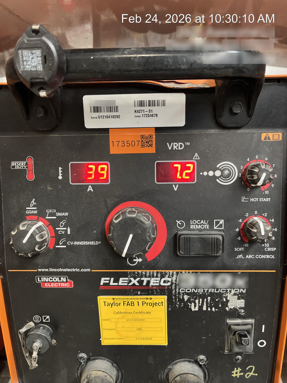 2021 LINCOLN ELECTRIC FLEXTEC 350X