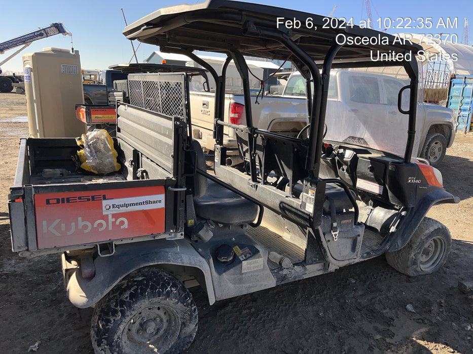 2022 Kubota RTV-X1140W-H Plastic Canopy, Windshield Acrylic Clear, LED Strobe Light, Wire Harness Kit, Back up Alarm