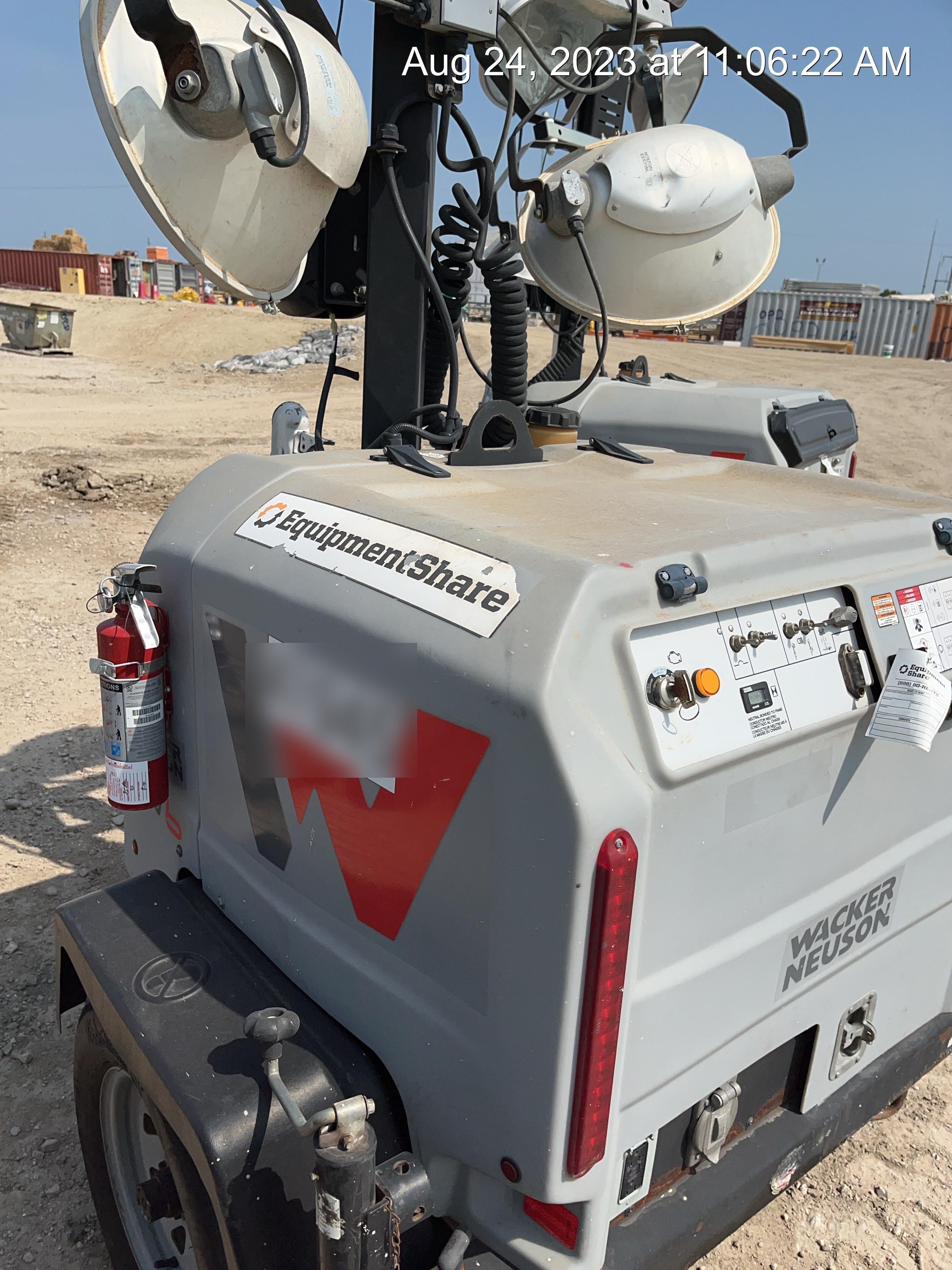 Wacker Neuson LTV6K-MH Power mast, 1100W MH, Fuel Sensors, Wiring Harness
