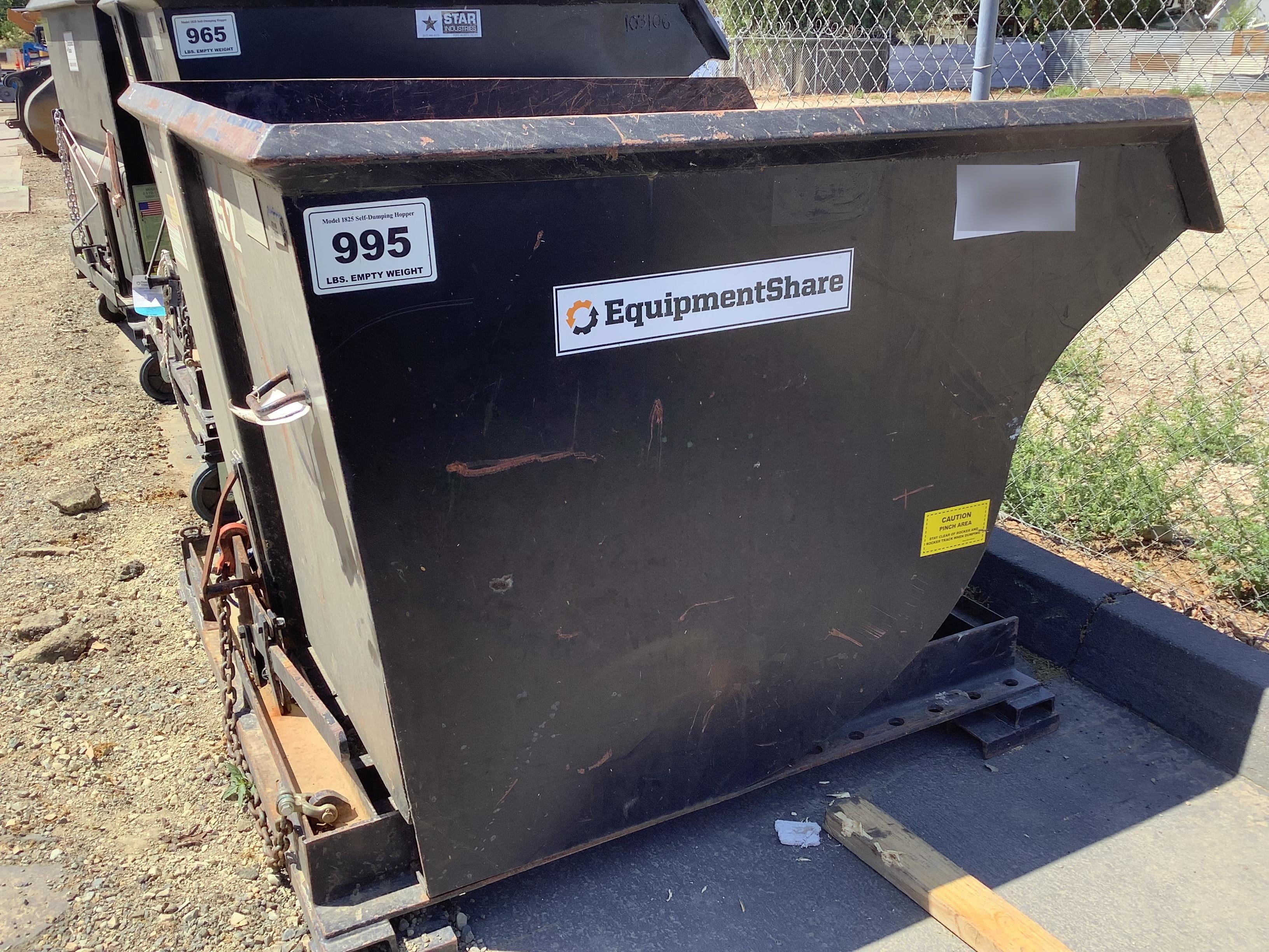2019 STAR INDUSTRIES M-1820 - Self-Dump Hopper