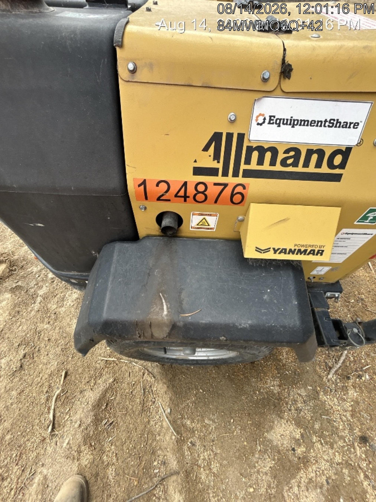 2020 Allmand NLV3GR (4) LED Light Fixture 350W, 23' Vertical Mast, 3kW Prime, Towable, Deep Sea L401, Leveling Jacks, Yanmar T4F 5.8hp