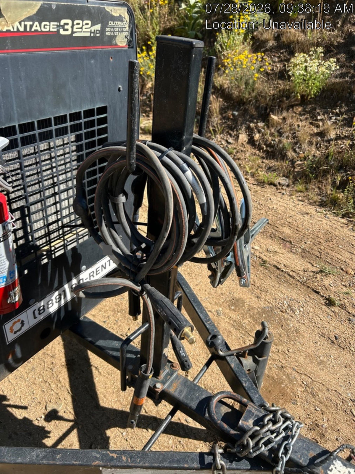 2019 Lincoln Electric Vantage 322 Ready-Pak 3, Two Wheel Trailer, Fender and Light Kit, Cable Rack
