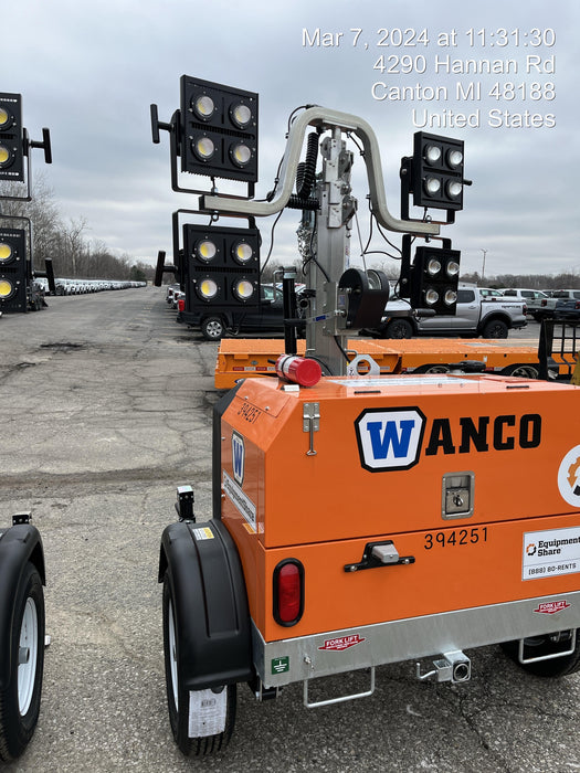 2024 Wanco WLTT-4MM4K Diesel, Deep Sea Controller, Shore Power Plug, Auto Start, (4) 350W LED Floodlights, 4kW Generator, 60 Gal Fuel Tank, 2" Ball, T3
