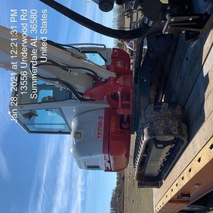 2020 Takeuchi TB250-2C Cab/Heat/Air, Rubber Tracks, Manual TAG QC