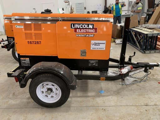 2021 Lincoln Electric Vantage 322 Vantage 322 Ready Pak 3 w/ Decals, ORANGE (includes trailer, cable rack, fender light kit) NO Telematics