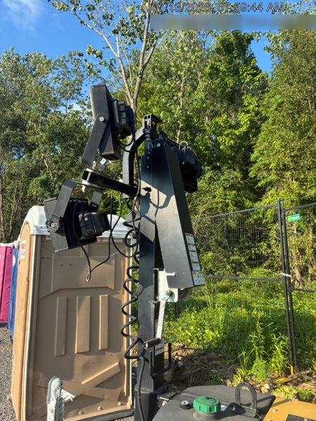 2022 Allmand NLV3GR (4) LED Light Fixture 350W, 23' Vertical Mast, 3kW Prime, Towable, Deep Sea L401, Leveling Jacks, Yanmar T4F 5.8hp