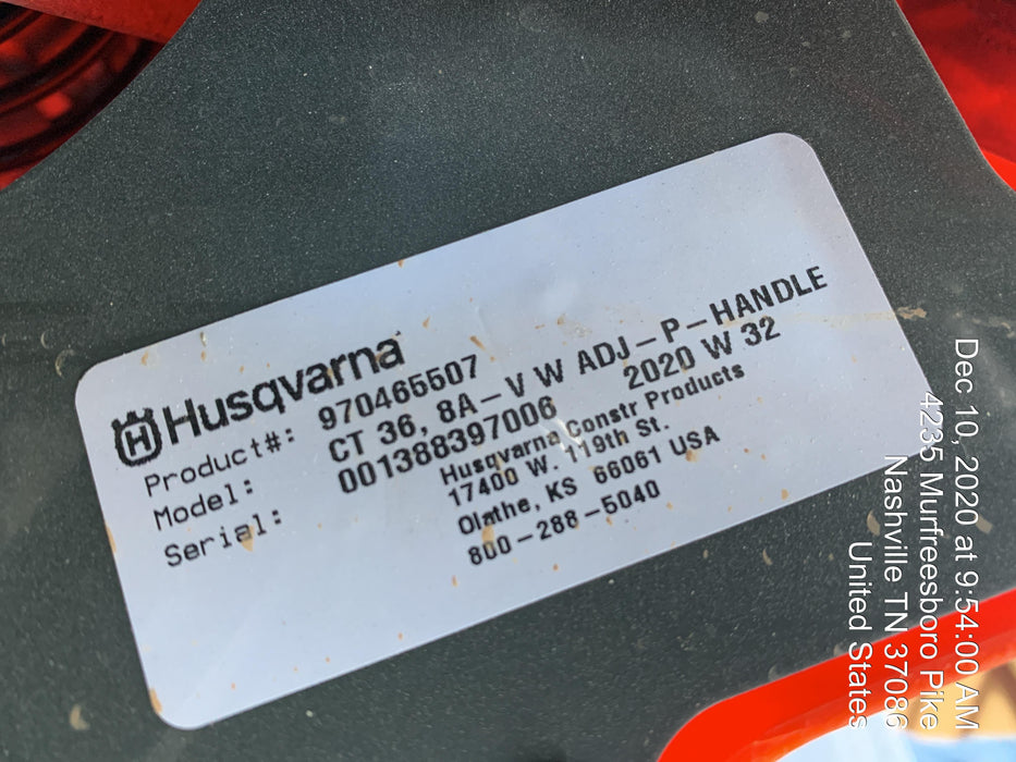 2020 HUSQVARNA CT 36-8A-V