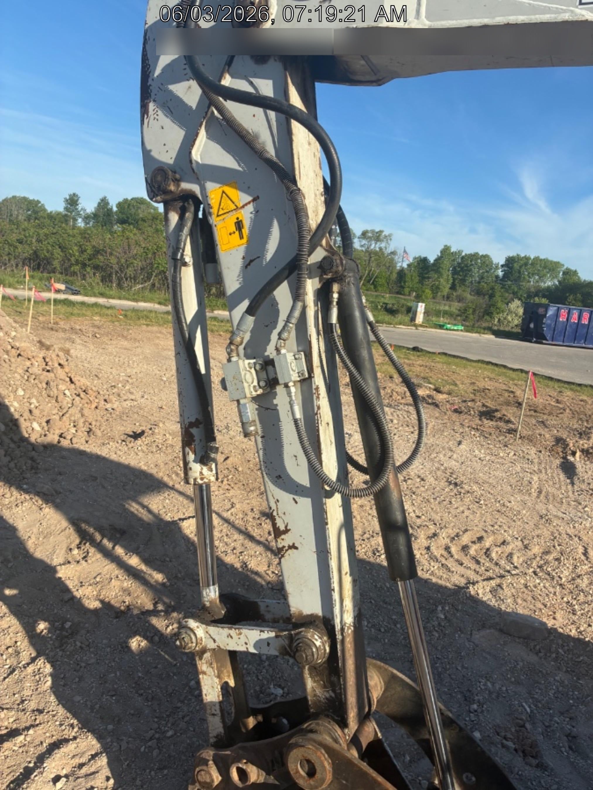 2019 Takeuchi TB260 Takeuchi TB260 Canopy w/Rubber Tracks, Auxiliary Hydraulics, Standard Blade, Manual QC, 12 / 18 / 24" Buckets, Hydraulic Thumb Installed