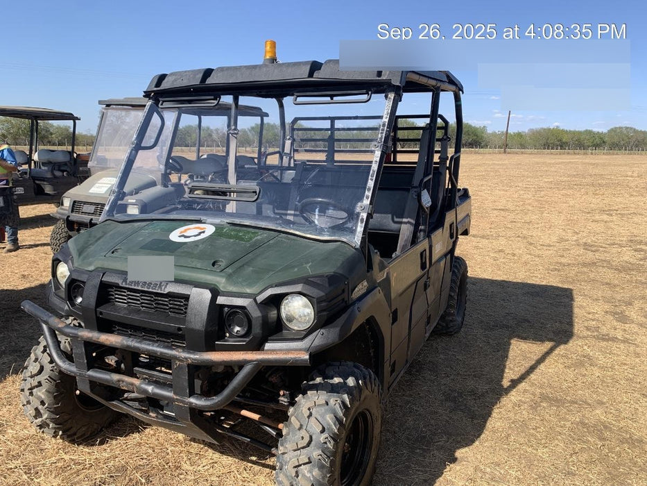 Kawasaki Mule PRO-DXT Standard Options, Backup Alarm, Beacon, Plastic Hard Top, Poly Windshield, Horn Kit