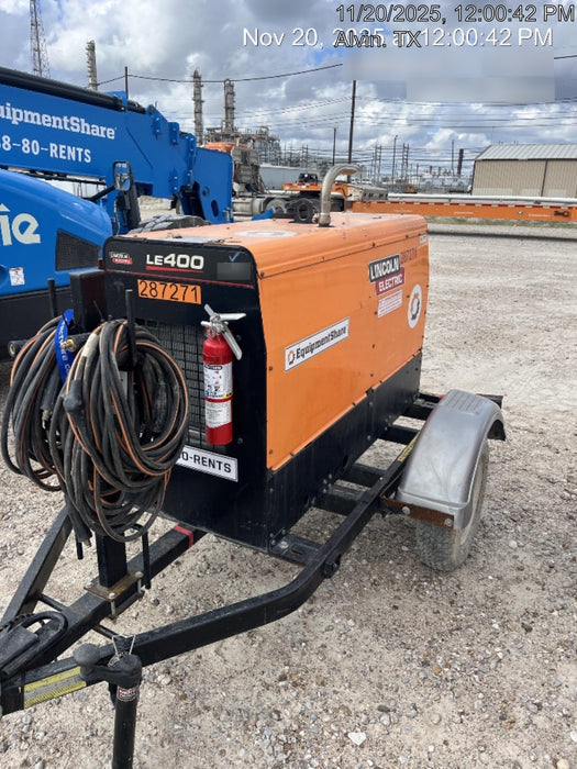 2023 Lincoln Electric LE400 Kubota V1505, Trlr, Cable Rack, Light Kit, ES Decals, T3