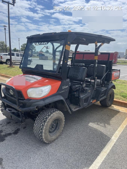 Kubota RTV-X1140W-H Kubota RTVX1140WH 4wd Utility Cart, LED Strobe, Windshield Tempered Glass, Pastic Canopy, Wire Harness Kit, Backup Alarm