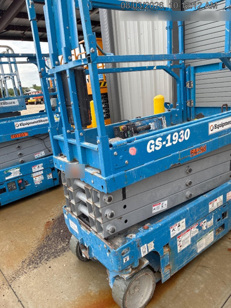 2020 Genie GS-1930 Solid Non Marking Tires, Beacon, Folding rails with half height swing gate