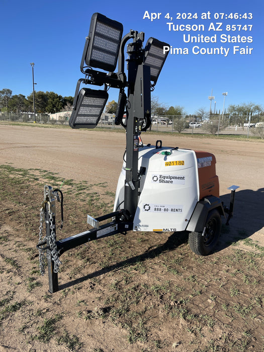 2024 Generac MLT2 Diesel, Flex Switch 120V Input, Powerzone Controller, 
(4) 320W LED Lights, 4kW Generator, 39.9 Gal Fuel Tank, 2" Ball, T3
