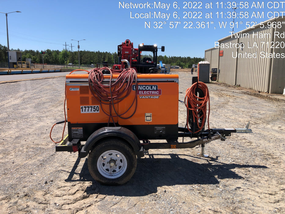 2021 Lincoln Electric Vantage 322 Vantage 322 Ready Pak 3 w/ Decals, ORANGE (includes trailer, cable rack, fender light kit) NO Telematics