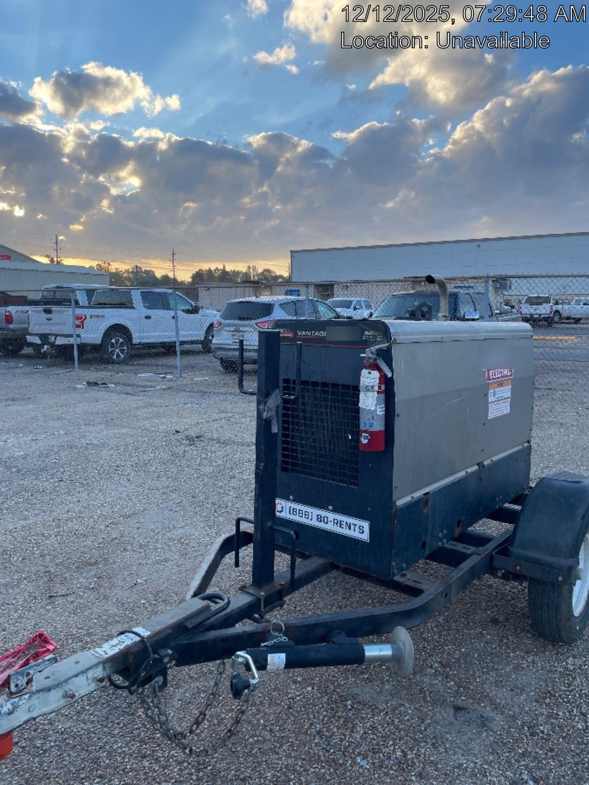 2019 Lincoln Electric Vantage 322 Ready-Pak 3, Two Wheel Trailer, Fender and Light Kit, Cable Rack