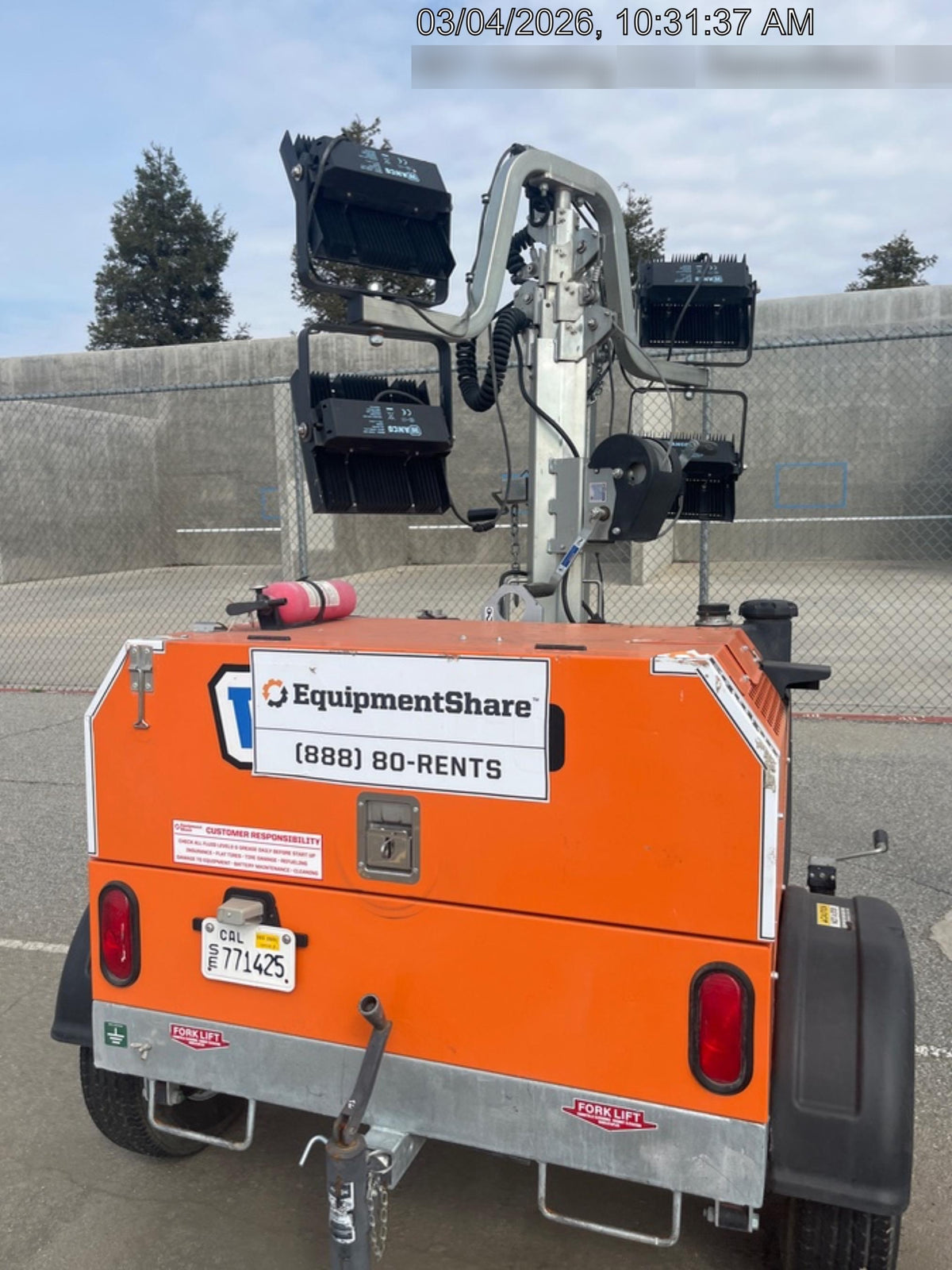 2024 Wanco WLTT-4MM4K Diesel, Deep Sea Controller, Shore Power Plug, Auto Start, (4) 350W LED Floodlights, 4kW Generator, 60 Gal Fuel Tank, 2" Ball, T3