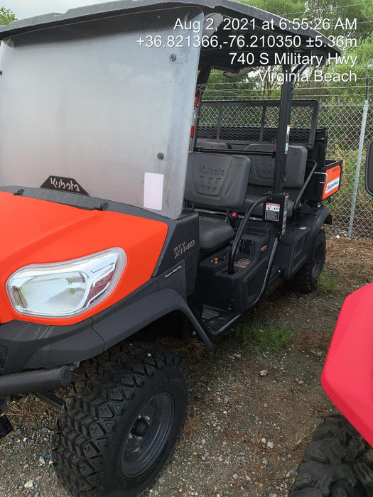 2021 Kubota RTV-X1140W-H Plastic Canopy, Windshield Acrylic Clear, LED Strobe Light, Wire Harness Kit, Back up Alarm