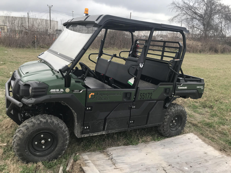 Kawasaki Mule PRO-DXT Standard Options, Backup Alarm, Beacon, Plastic Hard Top, Poly Windshield, Horn Kit