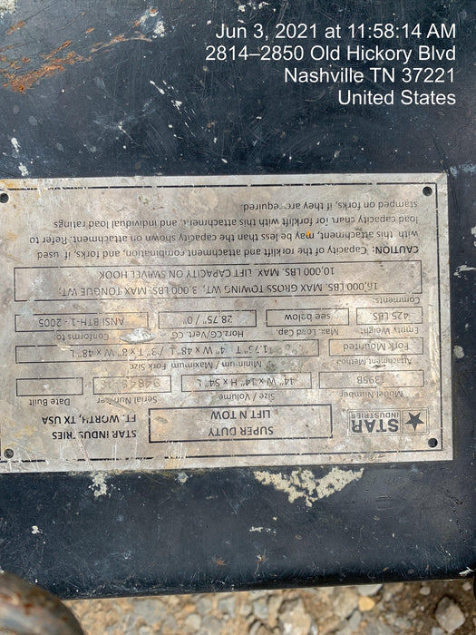 2020 STAR INDUSTRIES 1395B