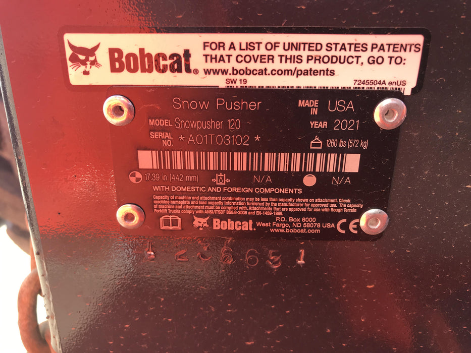 2021 BOBCAT Snow Pusher 120