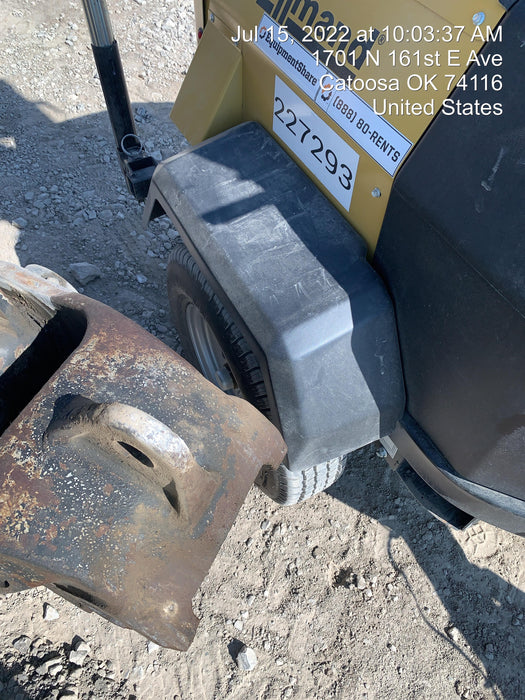 2022 Allmand NLV3GR (4) LED Light Fixture 350W, 23' Vertical Mast, 3kW Prime, Towable, Deep Sea L401, Leveling Jacks, Yanmar T4F 5.8hp