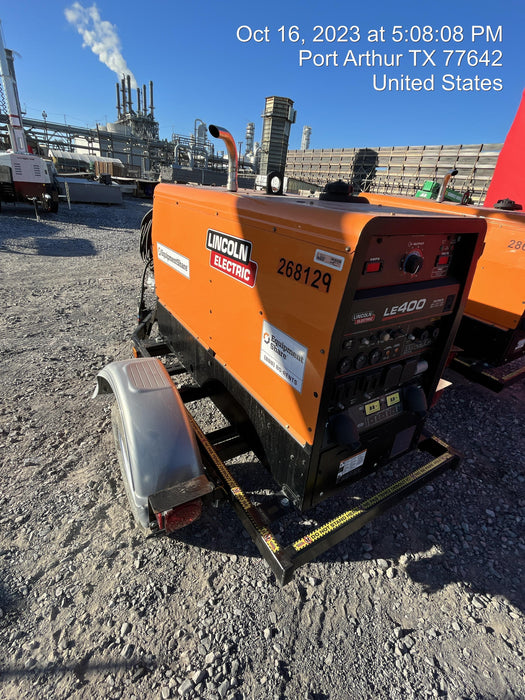 2022 Lincoln Electric LE400 Kubota V1505, Trlr, Cable Rack, Light Kit, ES Decals, T3