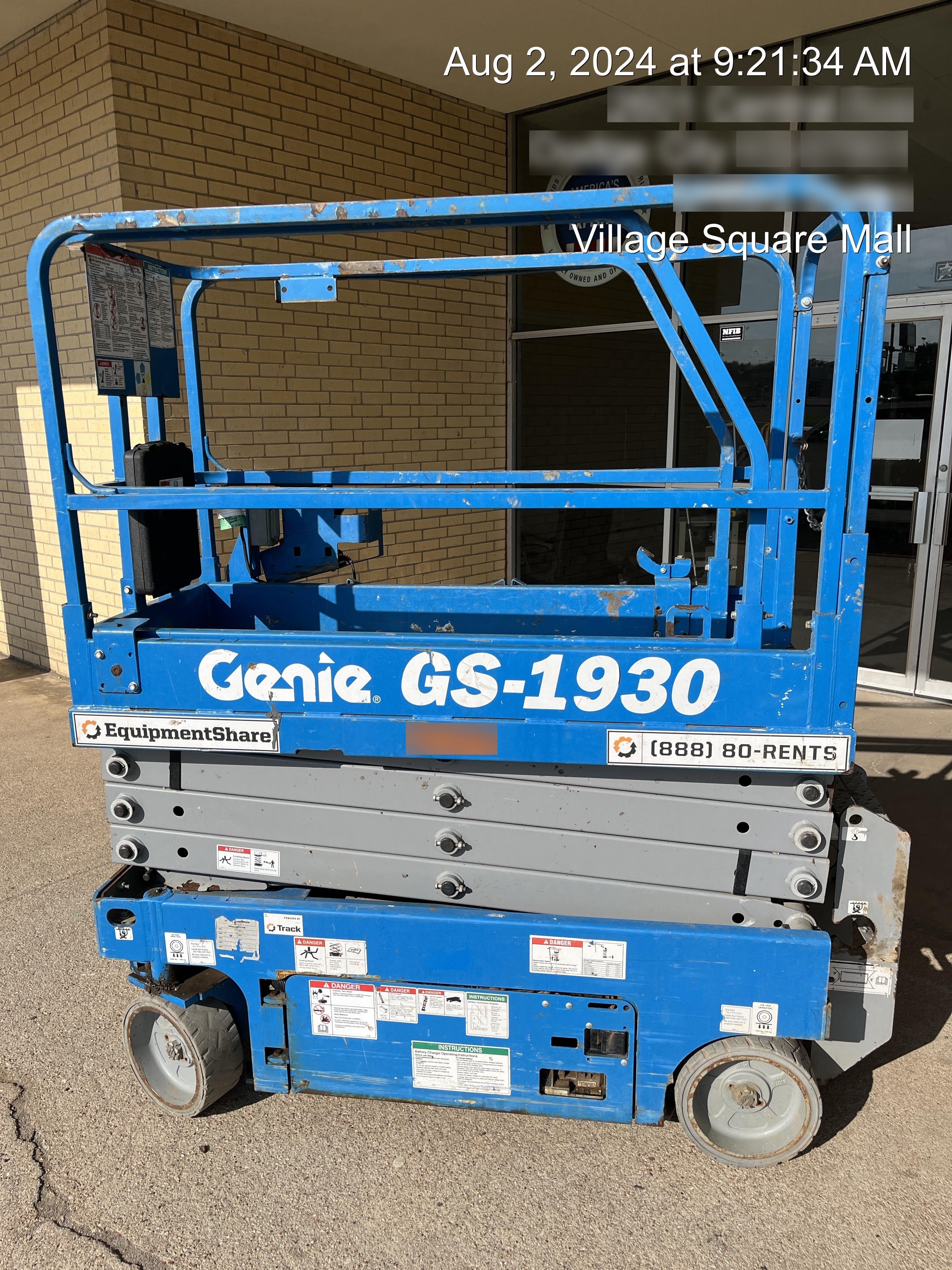 2016 Genie GS-1930 Standard Rental Specs