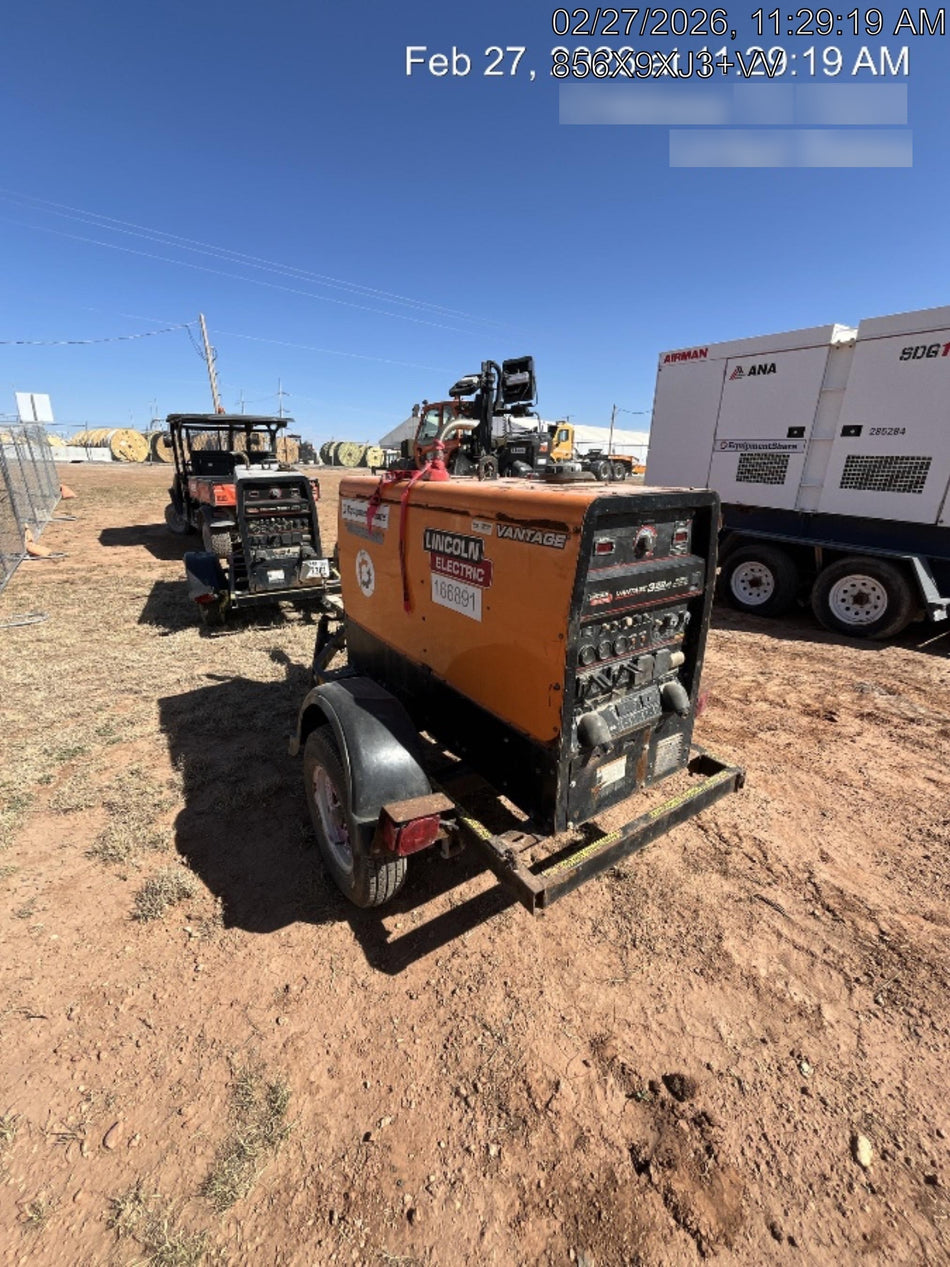 2021 Lincoln Electric Vantage 322 Vantage 322 Ready Pak 3 w/ Decals, ORANGE (includes trailer, cable rack, fender light kit) NO Telematics