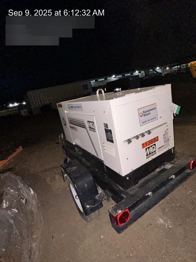2020 Multiquip DLW400ESA4 400 amp Welder, 14kW, 120/240V, T4F Kubota, Trailer