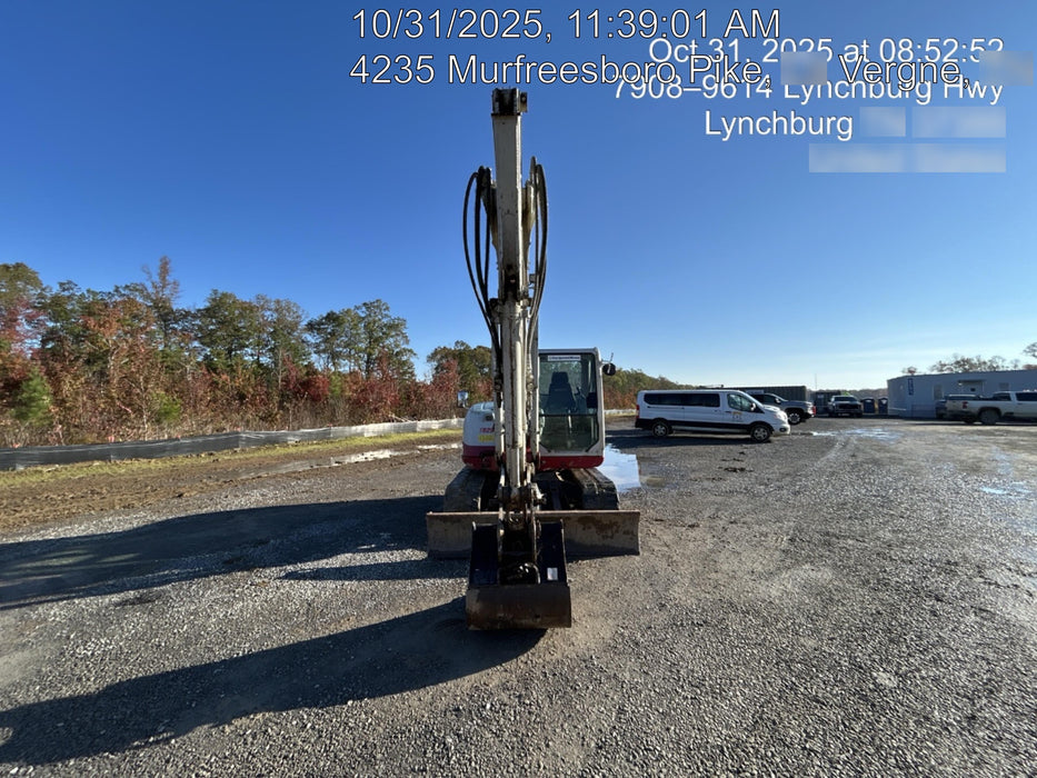 2019 Takeuchi TB290 Cab/Heat/AC Rubber tracks, Dozer blade, Travel alarm, Auxiliary hydraulics w/Manual QC, Hydraulic thumb, 18", 24", and 36" Buckets