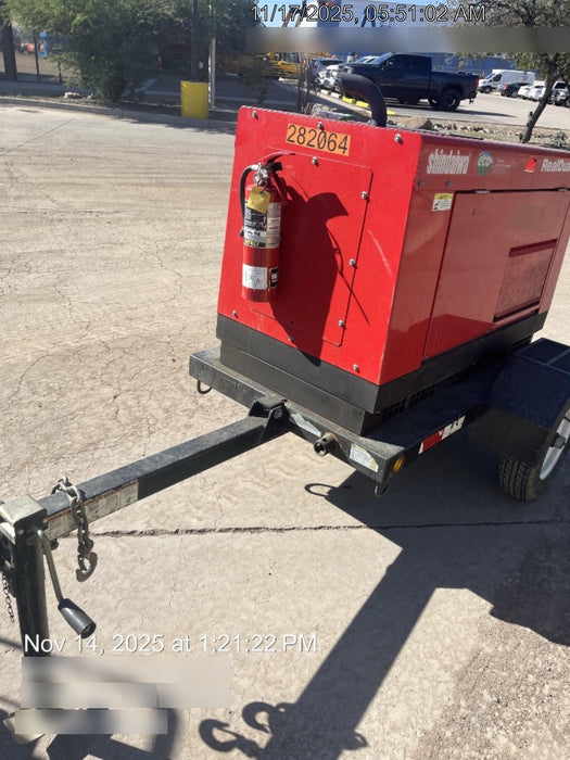 2022 Shindaiwa DGW400MDL Kubota D902 Engine, 23 HP, Dual Op Welder, Wire, Arc, Droop Stick, Tig, and CC Stick Functionality, Simulphase, 3 Phase and 1 Phase Gen Output, Single Axle NB Trlr, Slr Trckl Chrg 12V 12W, Fire Ext