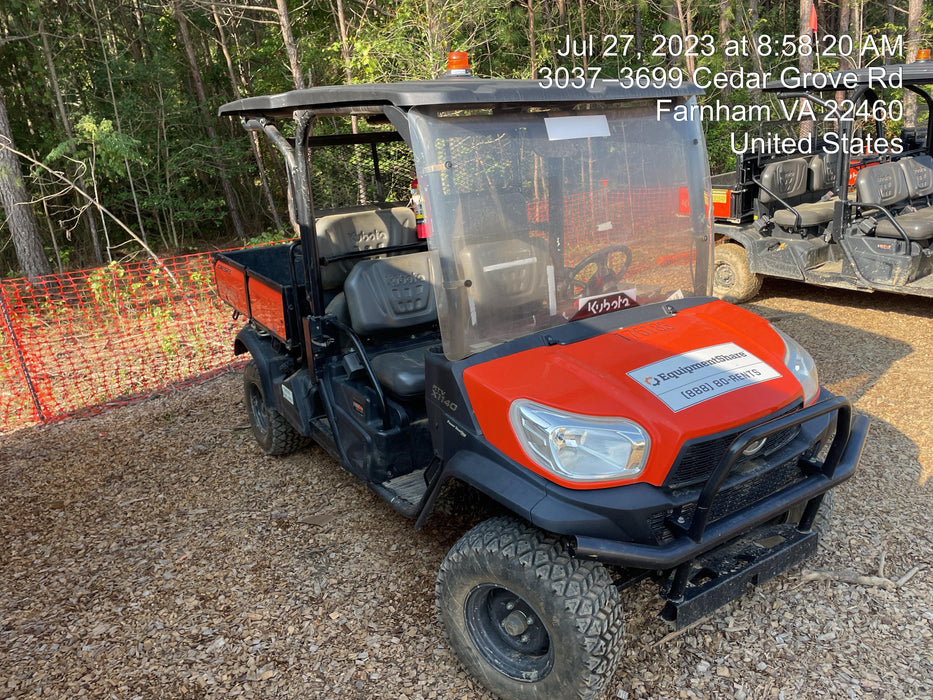 2021 Kubota RTV-X1140W-H Plastic Canopy, Windshield Acrylic Clear, LED Strobe Light, Wire Harness Kit, Back up Alarm