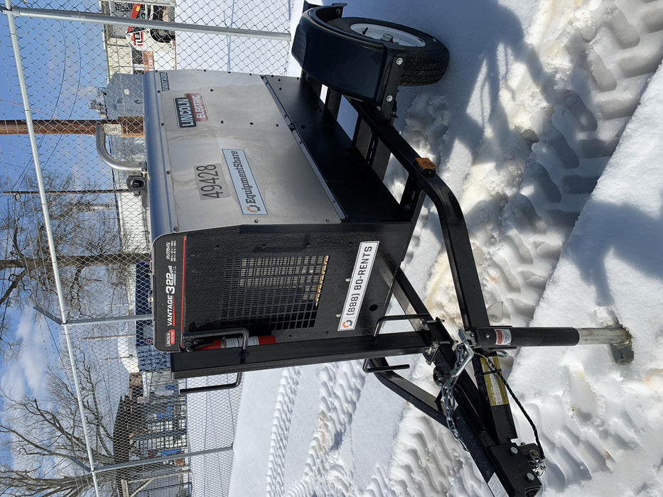 2019 Lincoln Electric Vantage 322 Ready-Pak 3, Two Wheel Trailer, Fender and Light Kit, Cable Rack