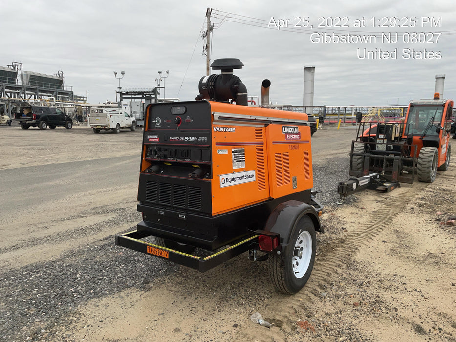2021 Lincoln Electric Vantage 549X Ready Pak 3, ORANGE (includes trailer, cable rack, fender light kit)