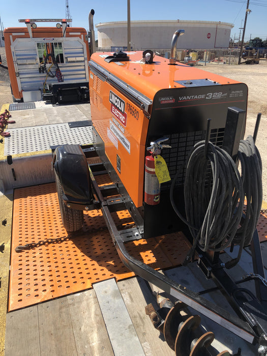 2021 Lincoln Electric Vantage 322 Vantage 322 Ready Pak 3 w/ Decals, ORANGE (includes trailer, cable rack, fender light kit) NO Telematics