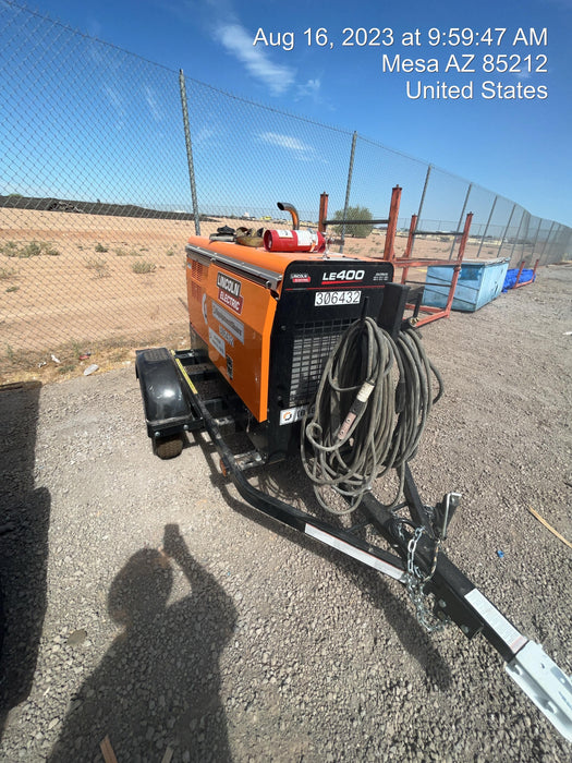 2023 Lincoln Electric LE400 Kubota V1505, Trlr, Cable Rack, Light Kit, ES Decals, T3