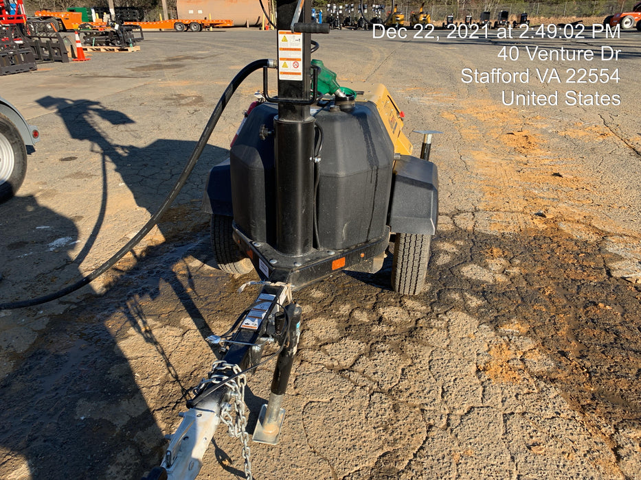 2021 Allmand NLV3GR (4) LED Light Fixture 350W, 23' Vertical Mast, 3kW Prime, Towable, Deep Sea L401, Leveling Jacks, Yanmar T4F 5.8hp