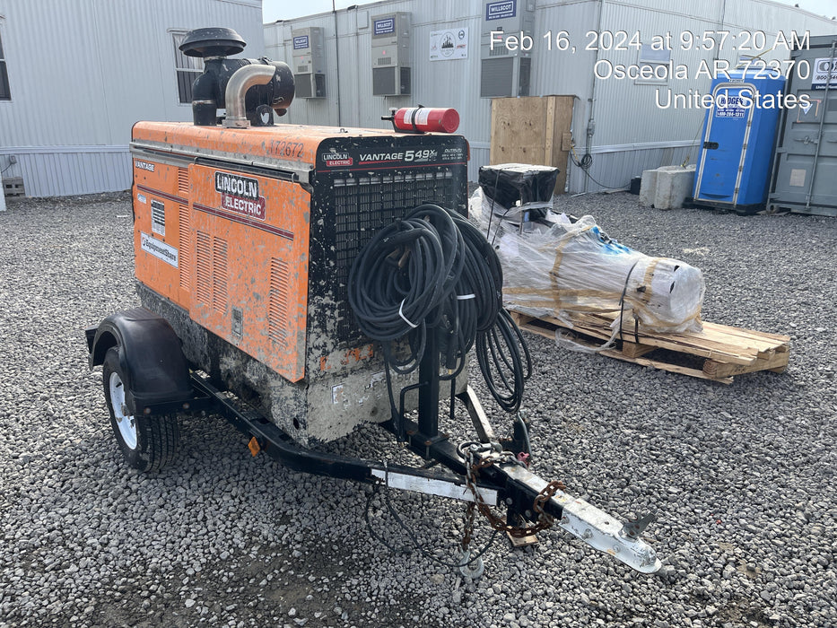 2021 Lincoln Electric Vantage 549X Ready Pak 3, ORANGE (includes trailer, cable rack, fender light kit)