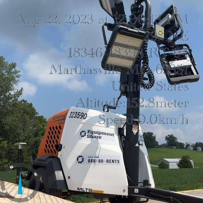 2023 Generac MLT2 Diesel, Flex Switch 120V Input, Powerzone Controller, (4) 320W LED Lights, 4kW Generator, 39.9 Gal Fuel Tank, 2" Ball, T3
