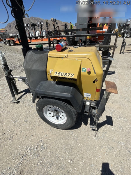 2021 Allmand NLV3GR (4) LED Light Fixture 350W, 23' Vertical Mast, 3kW Prime, Towable, Deep Sea L401, Leveling Jacks, Yanmar T4F 5.8hp