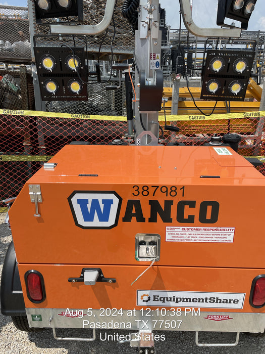 2024 Wanco WLTT-4MM4K Diesel, Deep Sea Controller, Shore Power Plug, Auto Start, (4) 350W LED Floodlights, 4kW Generator, 60 Gal Fuel Tank, 2" Ball, T3
