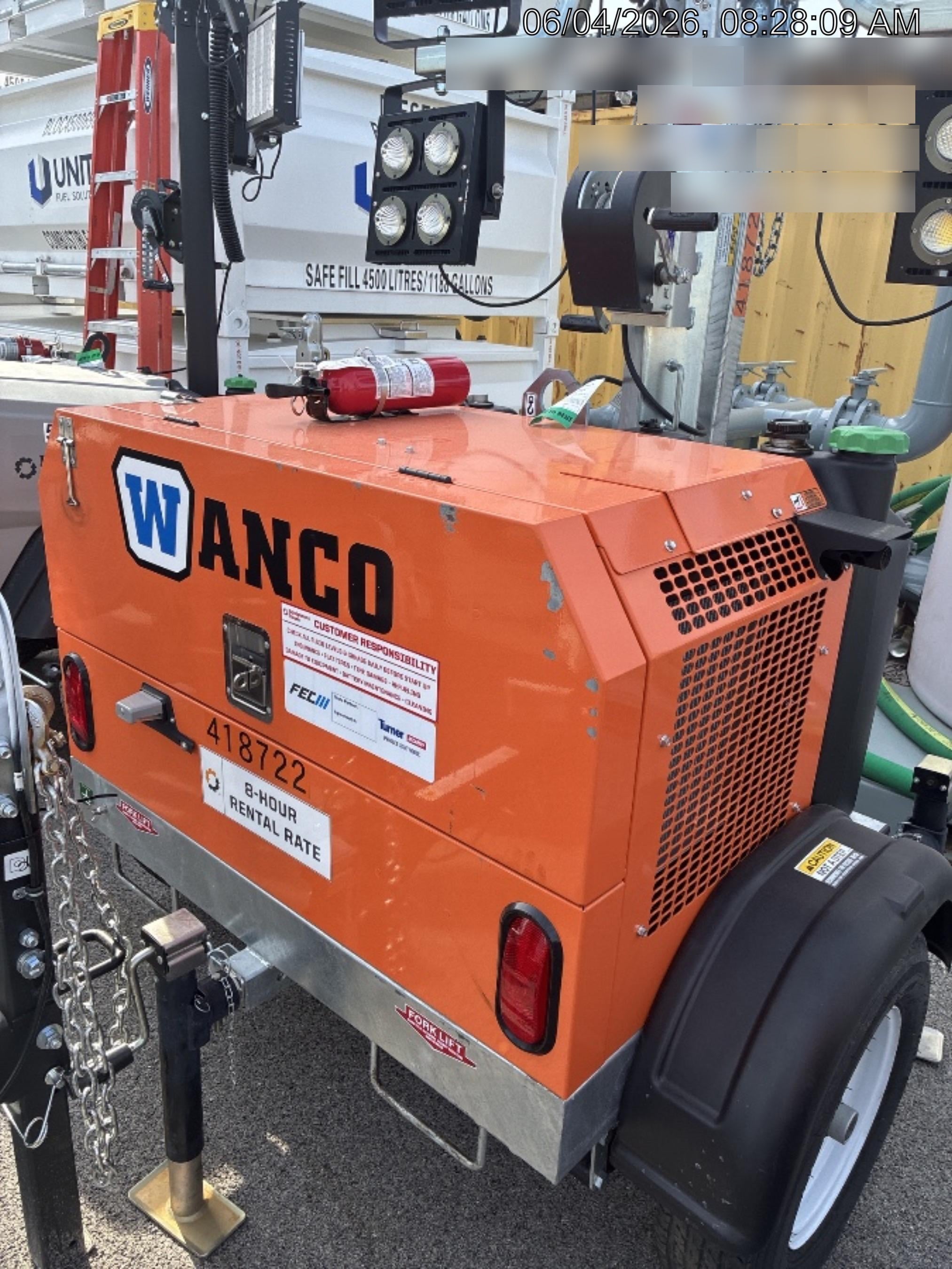 2024 Wanco WLTT-4MM4K Diesel, Deep Sea Controller, Shore Power Plug, Auto Start, (4) 350W LED Floodlights, 4kW Generator, 60 Gal Fuel Tank, 2" Ball, T3