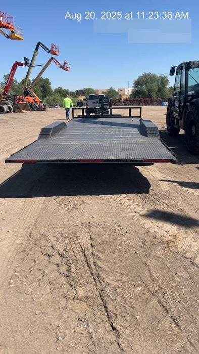 2025 TEXAS PRIDE TRAILERS 21' Lowboy Gravity Tilt Bed 14K Bumper Pull Trailer