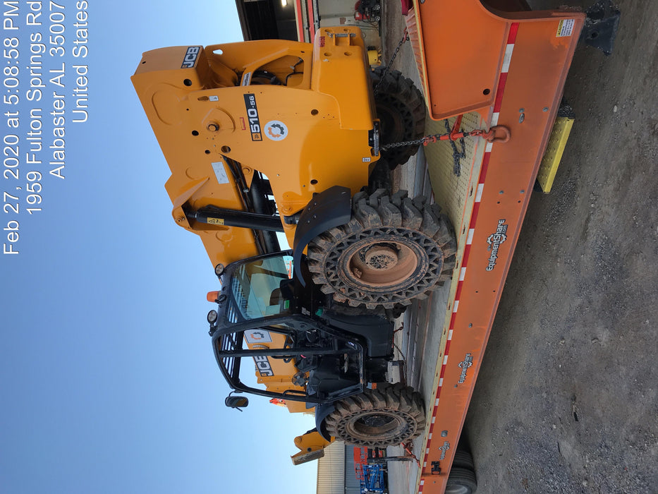 2019 JCB 510-56 Canopy, 74 HP, Solid Tires, STD Worklight, Beacon, Aux Hydraulics, Lifting Eye, Back up Alarm w/66" Carriage/60" Forks