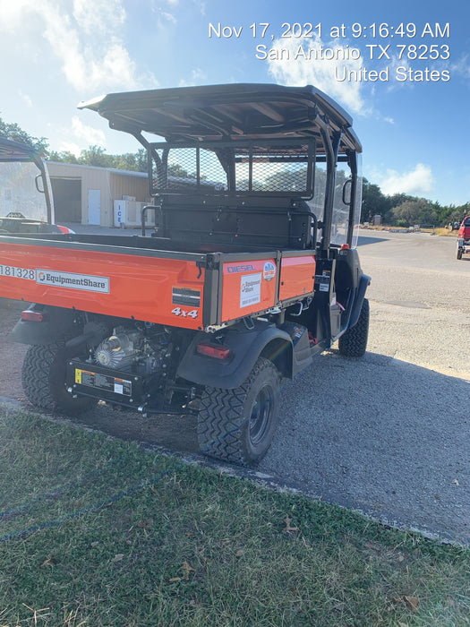2021 Kubota RTV-X1140W-H Plastic Canopy, Windshield Acrylic Clear, LED Strobe Light, Wire Harness Kit, Back up Alarm
