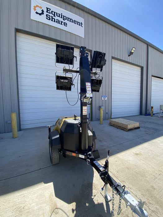 2022 Allmand NLV3GR (4) LED Light Fixture 350W, 23' Vertical Mast, 3kW Prime, Towable, Deep Sea L401, Leveling Jacks, Yanmar T4F 5.8hp