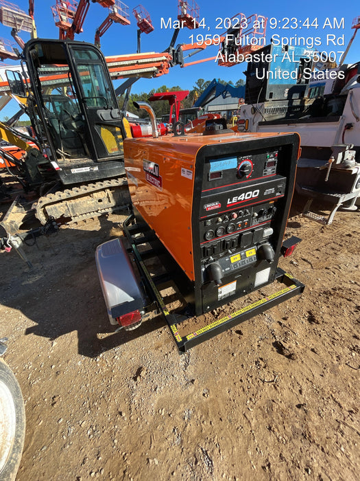 2022 Lincoln Electric LE400 Kubota V1505, Trlr, Cable Rack, Light Kit, ES Decals, T3