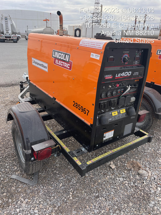 2022 Lincoln Electric LE400 Kubota V1505, Trlr, Cable Rack, Light Kit, ES Decals, T3